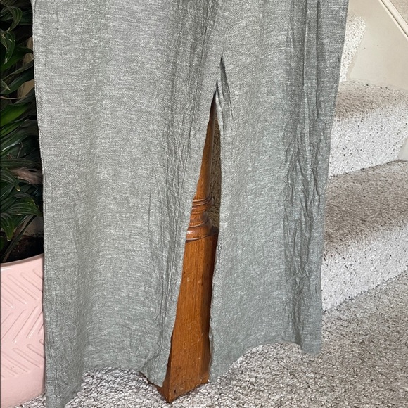 Rachel Zoe Linen Green Wide Leg Pants - Picture 3 of 11